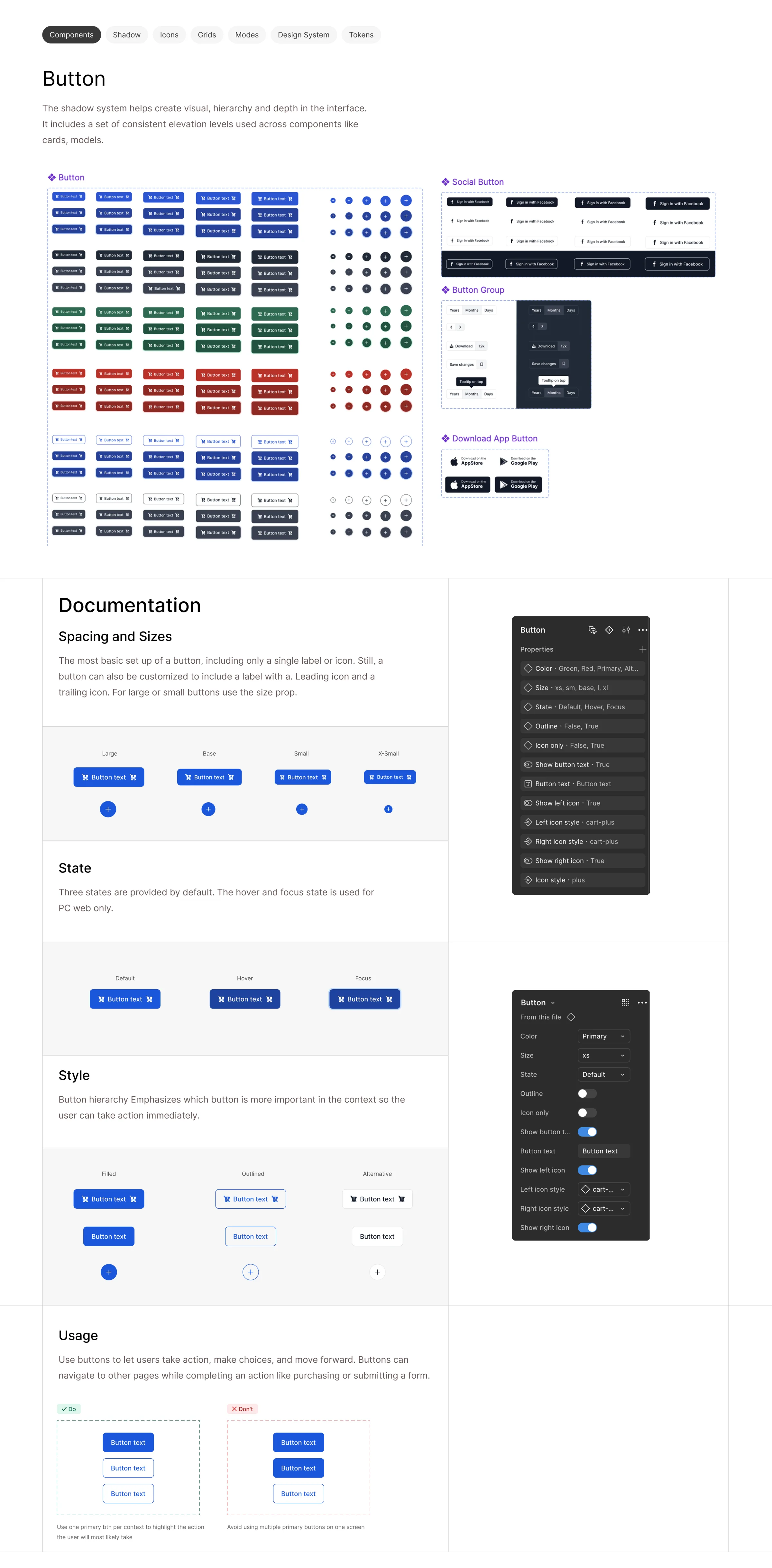 Flux button system and documentation