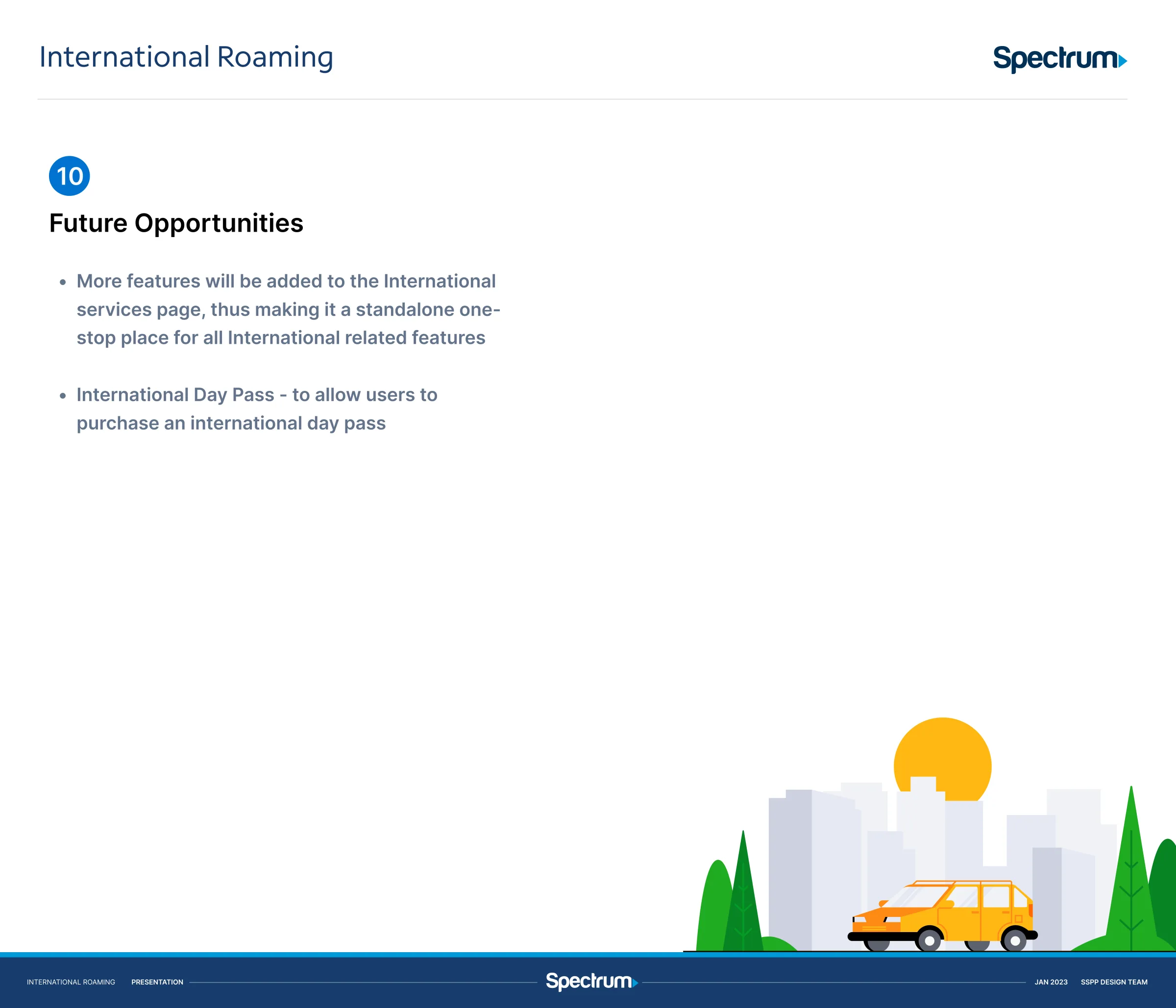 Future opportunities for the International Services destination